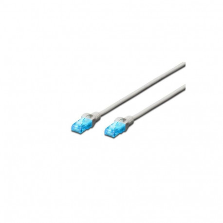 Digitus Patch cord 1 m, Grey, Cat5e, U/UTP (UTP)
