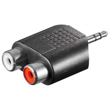 Goobay RCA adapter AUX jack 3.5 mm male to 2 stereo female 11604