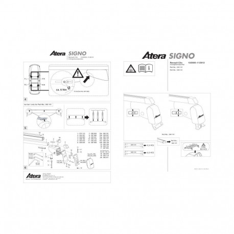 Katuseraam alumiinium CLIO 3-ust 05-12