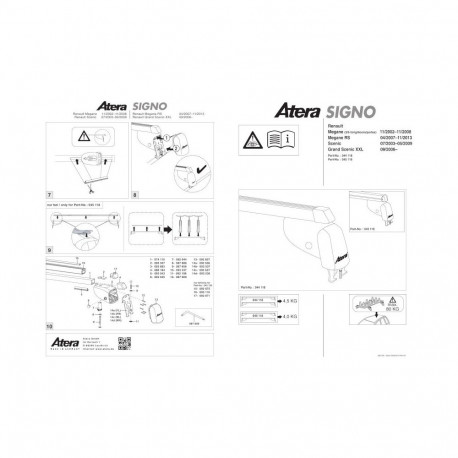 Katuseraam alumiinium SCENIC,MEGANE 02-09
