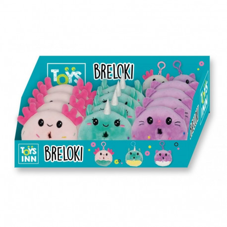 plüüsist sõõrik brelok, assortii, 12 tk, display