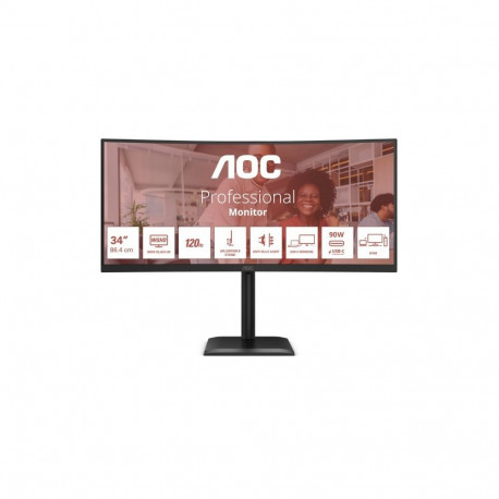 Monitor CU34E4CV 34-inch 120Hz Curved VA HDMIx2 DP RJ45 HAS Speakers
