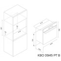 Built-in oven KERNAU KBO 0946 PT B, 45 cm