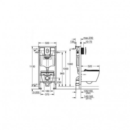 Concealed WC set Grohe SOLIDO 101046SH0H