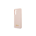 Guess GUHCS21MLSLMGLP S21+ G996 pink/pink hardcase Silicone Script Metal Logo