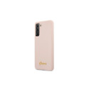 Guess GUHCS21MLSLMGLP S21+ G996 pink/pink hardcase Silicone Script Metal Logo