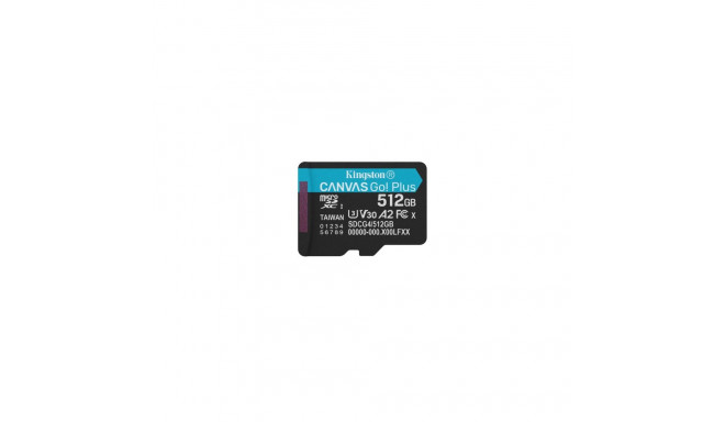 Kingston Canvas Go Plus G4 MicroSDXC 512GB mälukaart 740617348071 SDCG4/512GBSP (740617348071)