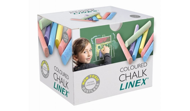 Kriit Linex värviline ümar 100tk/krp