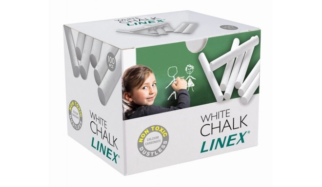 Kriit Linex valge ümar 100tk/krp