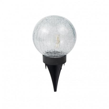 SOLAR CRACKLE GLASS ORB LIGHT15CM 100969