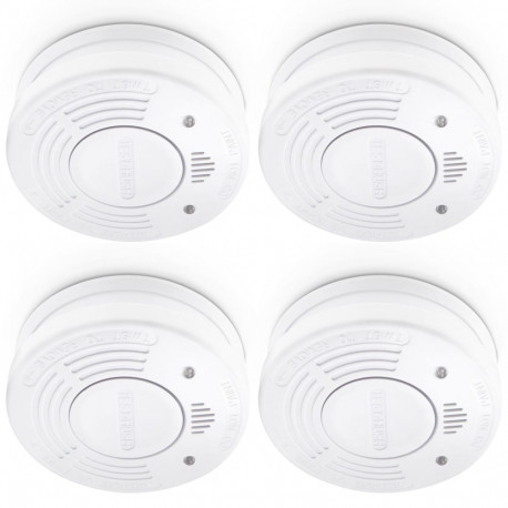 Alecto Smoke detector w. 10 year battey a. sensor runtime, 4 pack
