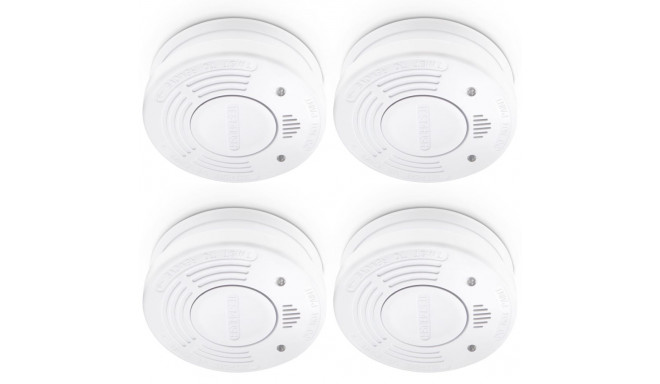 Alecto Smoke detector w. 10 year battey a. sensor runtime, 4 pack