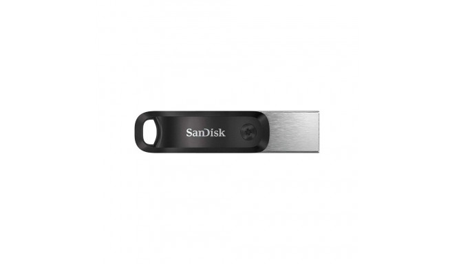 SanDisk iXpand Go 128GB, USB flash drive (black / silver, USB-A 3.2 (5 Gbit / s) Apple Lightning Con