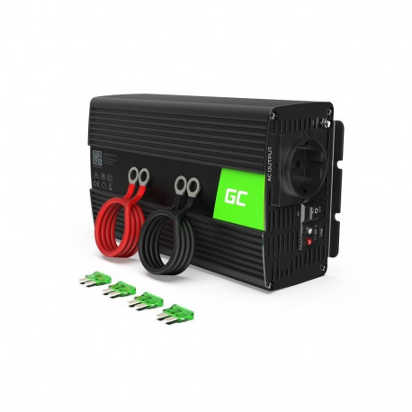 Green Cell INV18 power adapter/inverter Auto 1000 W Black