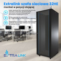 Extralink Rackmount cabinet 32U 800x800 Black standing