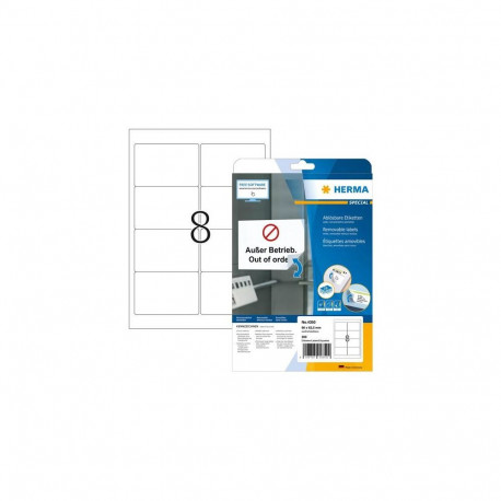 HERMA Removable labels A4 96x63.5 mm white Movables/removable paper matt 200 pcs.