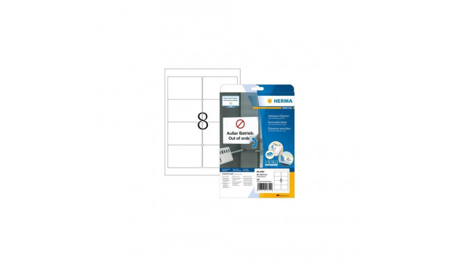 HERMA Removable labels A4 96x63.5 mm white Movables/removable paper matt 200 pcs.
