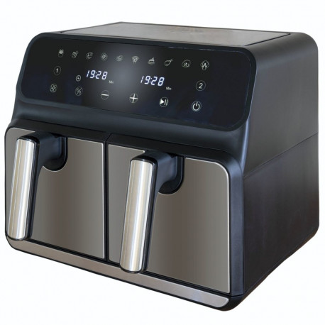 Unold Air Fryer Double Twin Zone must hõbedane (58685)
