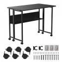 Maclean folding desk table mblack MC-126 B