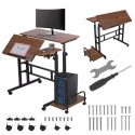 Maclean mobile desk. adjustable MC-124 B