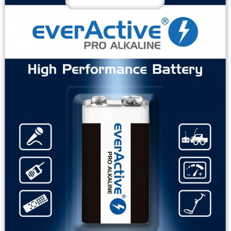 Product Name: 9V Pro Alkaline Battery
Size/Type: 6LR61 / R9 / 9V
