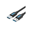 CABLE USB3.0 MALE TO MALE/1.5M BLACK CONBG VENTION