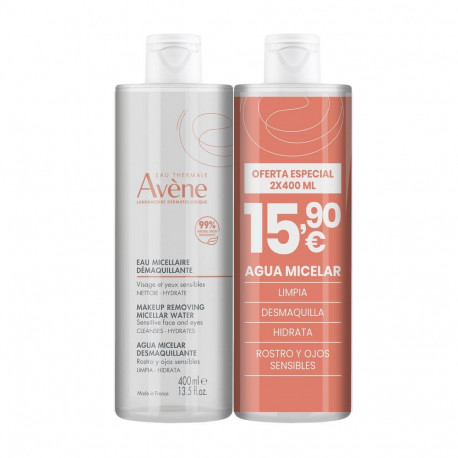 AVÈNE AGUA micelar desmaquillante "PVP 15,90" pack 2 x 400 ml