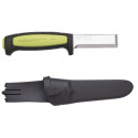 Morakniv Pro Chisel Peitelnuga– Laimiroheline Käepide, 3.1 mm Süsinikterasest Tera, Nupuga Tupp