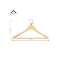WOODEN HANGER LSN001-B NATURAL 3 PCS