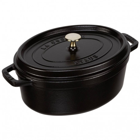 Staub ovaalne cocotte, 29cm malmist, must