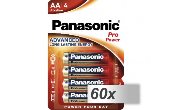 60x4 Panasonic Pro Power LR 6 Mignon AA põhikomplekt karp