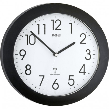 Mebus 52450 wireless wall clock black