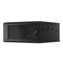RACK CABINET 19" WALL-MOUNT 4U/600X600 (FLAT PACK) V2 BLACK LANBERG