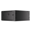 RACK CABINET 19" WALL-MOUNT 4U/600X600 (FLAT PACK) V2 BLACK LANBERG