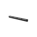 PATCH PANEL 24 PORT 1U 19" CAT.6A UTP BLACK LANBERG