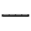 PATCH PANEL 24 PORT 1U 19" CAT.6A UTP BLACK LANBERG