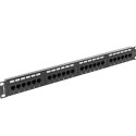 PATCH PANEL 24 PORT 1U 19" CAT.6 UTP BLACK LANBERG