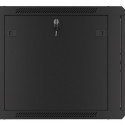 RACK CABINET 19" WALL-MOUNT 9U/600X600 (FLAT PACK) WITH GLASS DOOR BLACK LANBERG V2