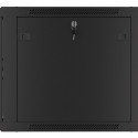 RACK CABINET 19" WALL-MOUNT 9U/600X600 (FLAT PACK) WITH GLASS DOOR BLACK LANBERG V2