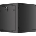RACK CABINET 19" WALL-MOUNT 9U/600X600 (FLAT PACK) WITH GLASS DOOR BLACK LANBERG V2