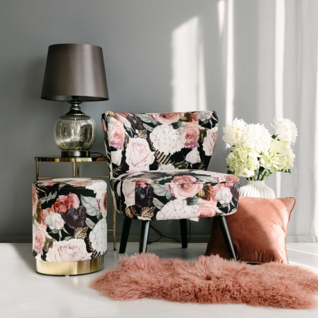 Ottoman LA PERLA D35xH42cm, floral