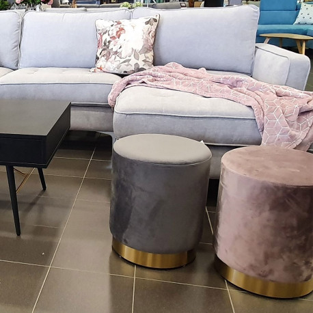 Ottoman LA PERLA D35xH42cm, pink