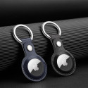 Dux Ducis 4pcs set Silicone flexible cover keychain loop case for Apple AirTag (Black / Green / Pink