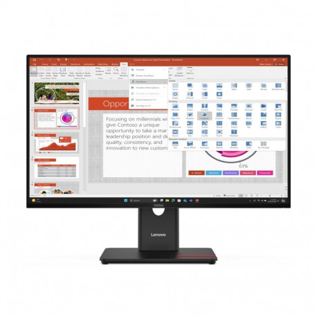 Lenovo ThinkVision T27-40 LED ekraan 68.6 cm (27") 1920 x 1080 pikslit Full HD must