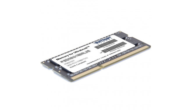 Patriot Memory 8GB DDR3 PC3-12800 (1600MHz) SODIMM mälumoodul 1 x 8 GB