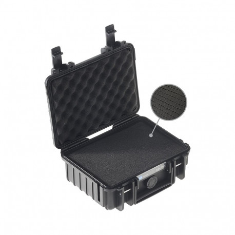 BW kaitsekohver Type 500 eellõigatud vahtsisuga, must