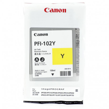 Canon tindipatroon PFI-102 (0898B001), kollane