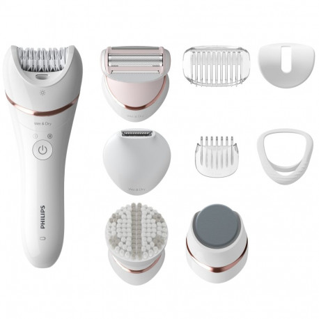 Philips Satinelle Advanced Wet & Dry epilator BRE740/10 For legs and body, Cordless, 9 accessories