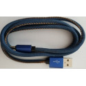 Cable Micro USB premium jeans 1 m