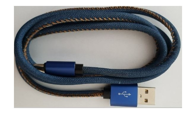 Cable Micro USB premium jeans 1 m